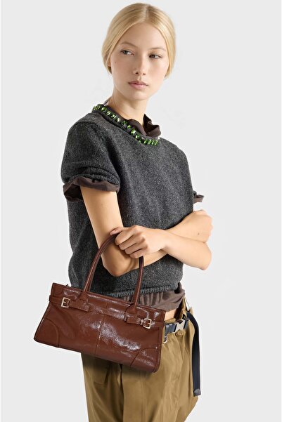 BRAGİ Vintage Women's Hand and Shoulder Bag Brown