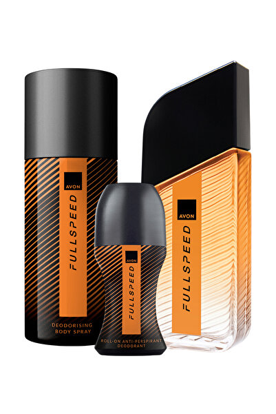 AVON Set triplu Rollon deodorant cu parfum pentru bărbați Full Speed