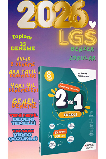 Öncelik Yayınları 2026 Lgs 8. Sınıf Türkçe Yeni Nesil Beceri Temelli 25 Aylık...