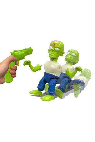 ANGMAD Zombie Blast Jucarie Interactiva Pistol IR Zombie Animat 24x12x30cm Co...