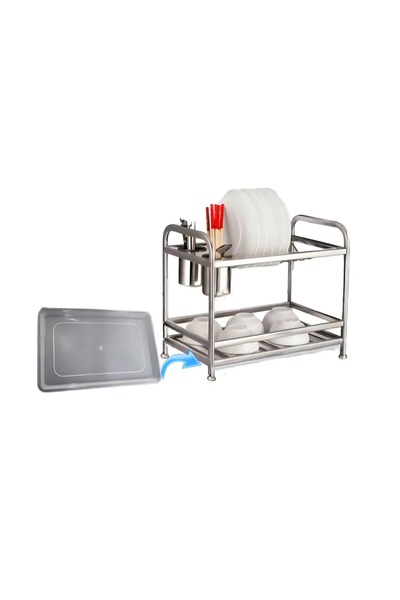 OEM Stainless steel dish drainer, strong and durable, size 42x37x28 cm