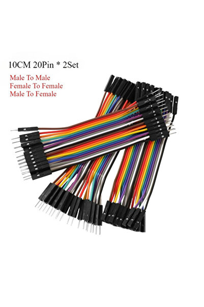 Choice 120 قطعة، 60-120 قطعة، 10 سم، 20 دبوس، مجموعة أسلاك توصيل لوحة التجارب...