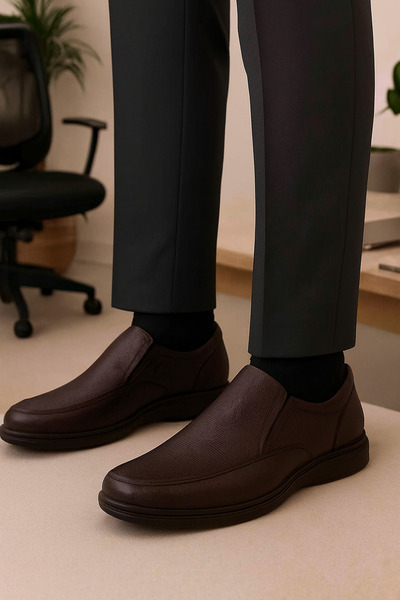 CACTUS BOUTİQUE أحذية تقويم العظام للرجال من الجلد الطبيعي من الداخل والخارج،...