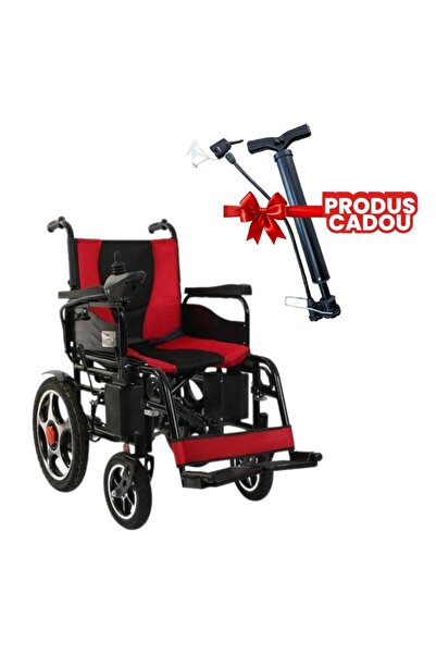 Tesa Scaun cu rotile electric, pliabil, manere rabatabile, max. 135 kg Rosu, ...