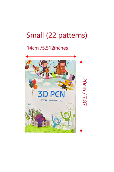 Choice مجموعة صغيرة (22 نمطًا) من أنماط أقلام الطباعة ثلاثية الأبعاد: كتاب رس...