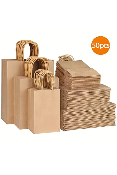 Choice أكياس هدايا للحفلات قابلة لإعادة التدوير من ورق كرافت، مقاس 15×21 سم، ...