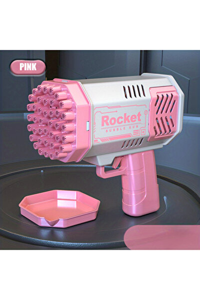 Choice Pink 40 Hole Bubble Machine Fully Automatic Bubble Blowing Light Outdo...