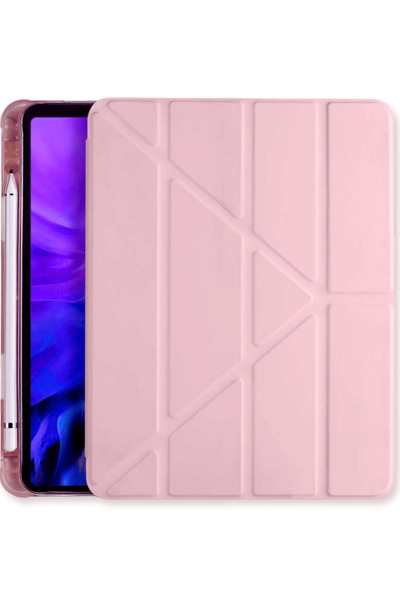 Fuchsia Apple Uyumlu Ipad Air 10.9 Inç 4. Nesil Tri Folding Kalemlikli Kılıf ...
