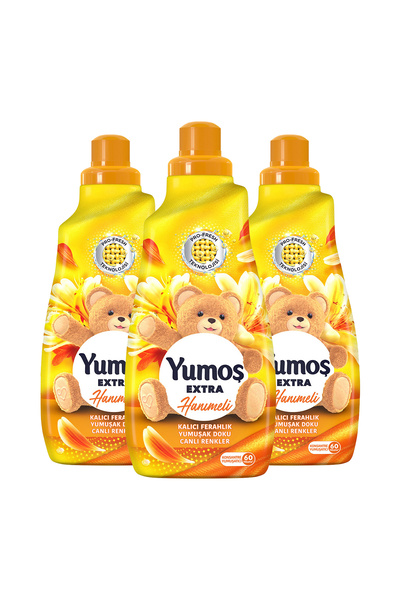 Yumoş Extra Konsantre Çamaşır Yumuşatıcısı Hanımeli 1440 ml 60 Yıkama 3 Adet