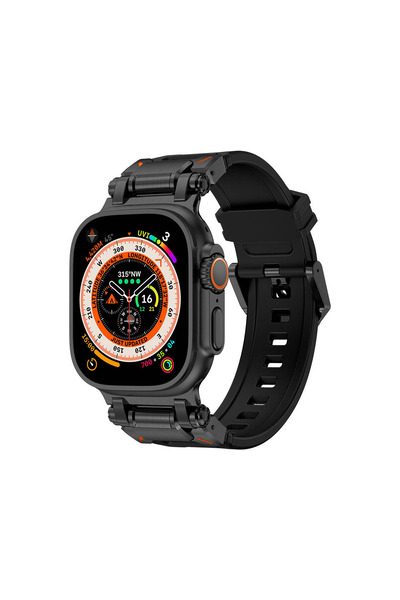 Fuchsia سوار من السيليكون متوافق مع ساعة Apple Ultra مقاس 49 ملم Fuchsia KRD-...