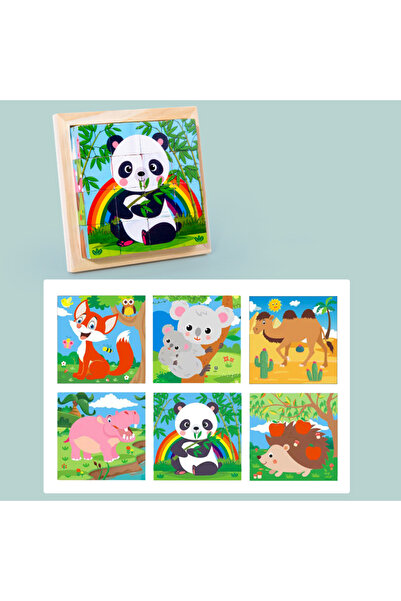 Choice لعبة تعليمية لرياض الأطفال على شكل حيوانات، مجموعة مكعبات أحجية خشبية ...