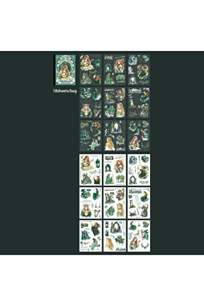 Choice S28094-3 18 قطعة سلسلة حكايات خرافية، كتاب ملصقات مقطوعة من مادتين، مو...