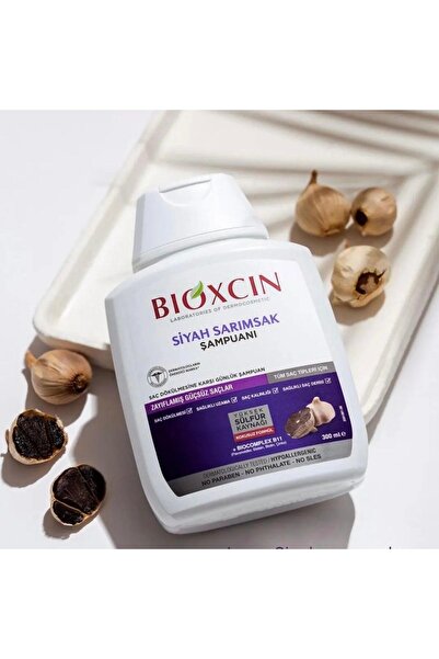 Bioxcin شامبو الثوم الأسود 300 مل - شامبو مضاد للانسكاب والتنحيف