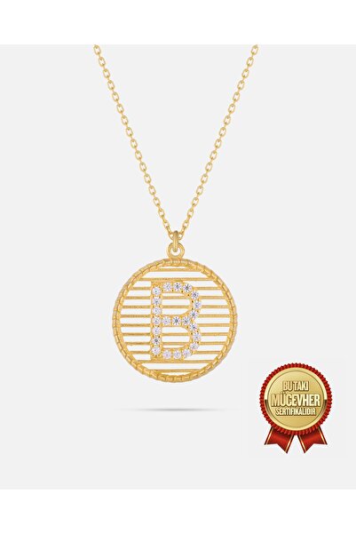 MEKS JEWELS Kişiye Özel 14 Ayar Harf Kolye