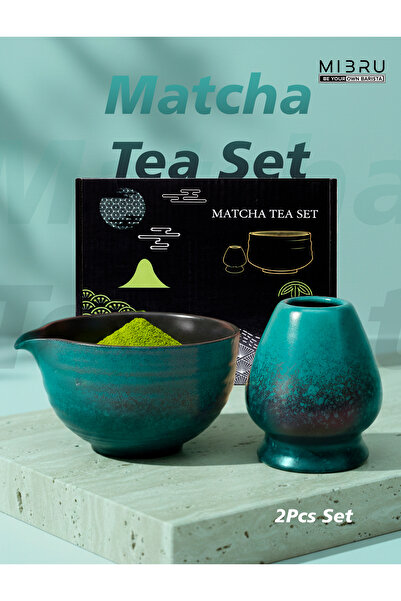 Generic Green 2pcs Japanese Matcha Tea Set Indoor Beverage Shop Tea-making To...