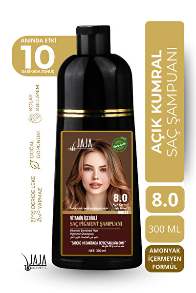 Jaja Açık Kumral Saç Şampuanı 8.0 Açık Kumral (Light Brown) | 300 ml | Beyazl...