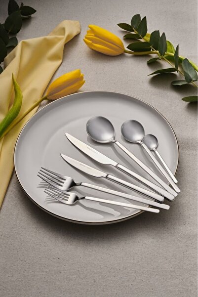 Karaca Elegance Gale Platinum 12-Person 84-Piece Cutlery Set