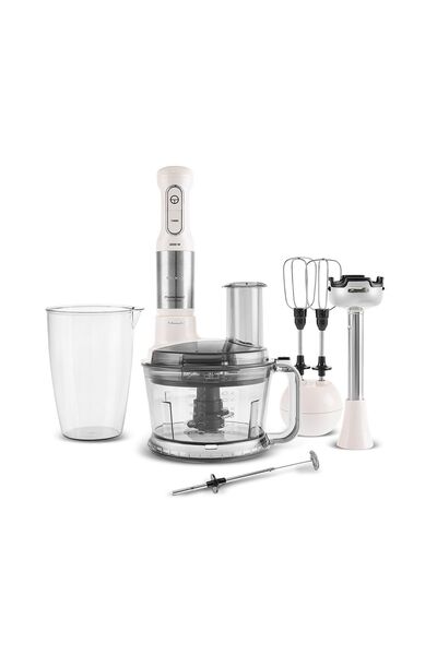 Karaca Prosteel 7 in 1 1000W Süt Köpürtücülü Mutfak Robotu Soft Cream
