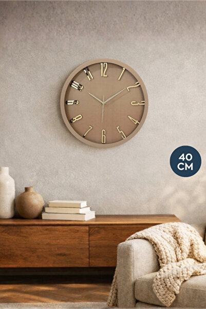 HOMİNG Ceas de perete cu litere în relief din cupru 40 cm