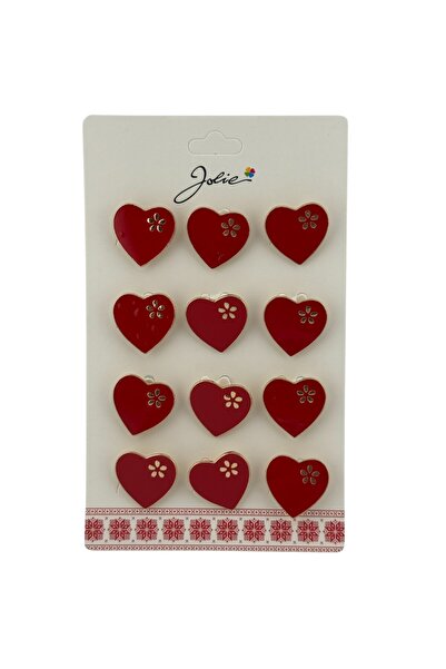 Flippy Set 12 Brose Martisor pentru Copii Inima cu Floare