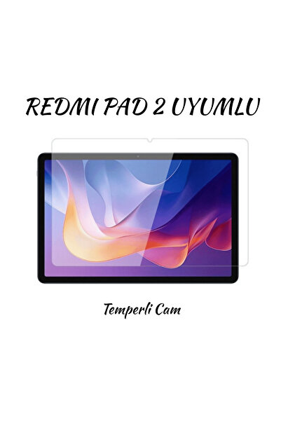 Fuchsia Redmi Pad 2 Uyumlu 11 inç Tablet Temperli Cam Ekran Koruyucu