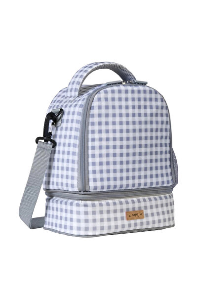 saro Θερμικό / Μονωμένο Κουτί γεύματος Γκρι καρό