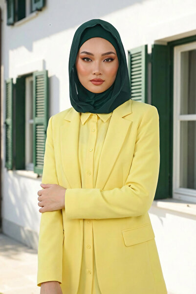 Aisha's Design Χτενισμένο βαμβακερό καπό με κουκούλα από σιφόν με κάλυμμα λαι...