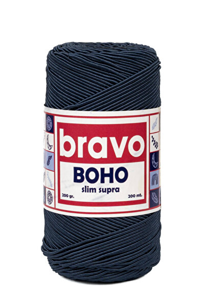 Bravo Boho - Slim Supra 270 Μαύρο - 200 Gr 200 Mt Κερωμένο Σχοινί Supla