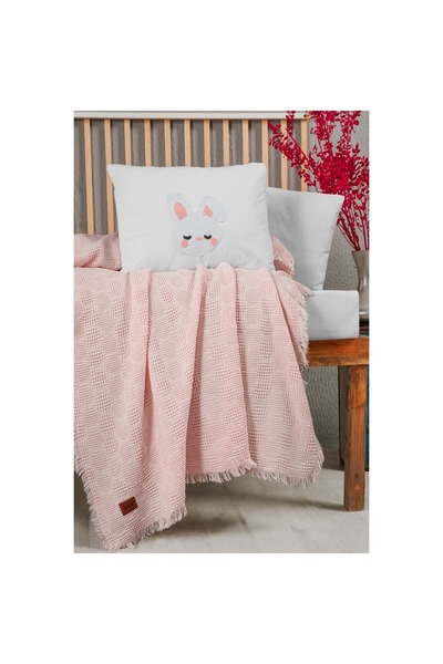 Kanz Unisex Waffle Muslin Pique Set Powder