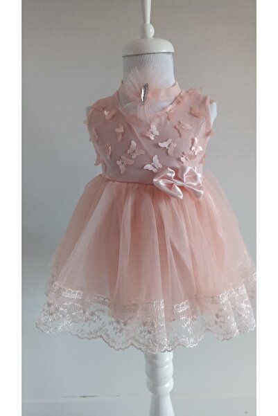 Petite Ponpon Baby 0-6 Ay Kız Bebek Mevlüt Takımı Güpürlü Elbise Özel Gün Kıy...