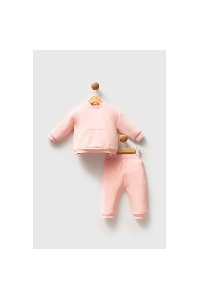 U.S. Polo Assn. Kids طقم ملابس رياضية للفتيات من يو إس بولو بجيب كنغر وتفاصيل...