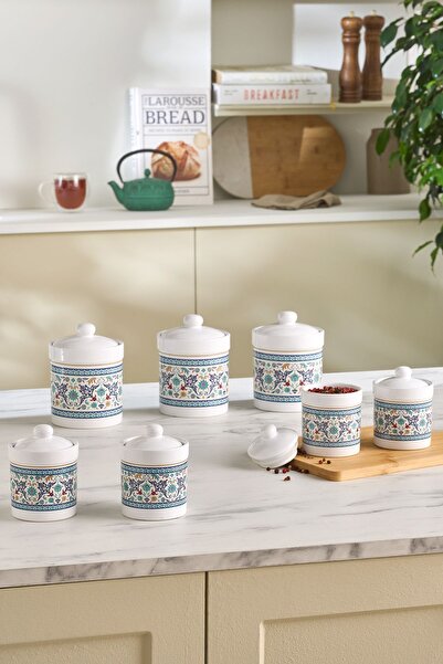 Karaca Beylerbeyi 7-Piece Silicone Lid Spice Set