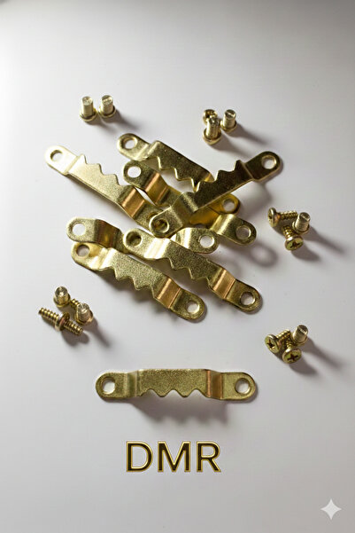 DMR 4 Cm Sarı Tablo Çerçeve Timsah Ağız Askı Aparatı Montaj Vidaları 100 Adet