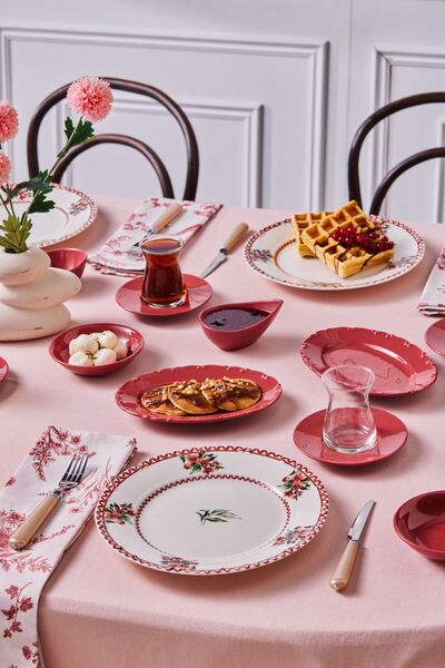 Karaca Forever Bone Treviso 26 Parça 6 Kişilik Kahvaltı Seti