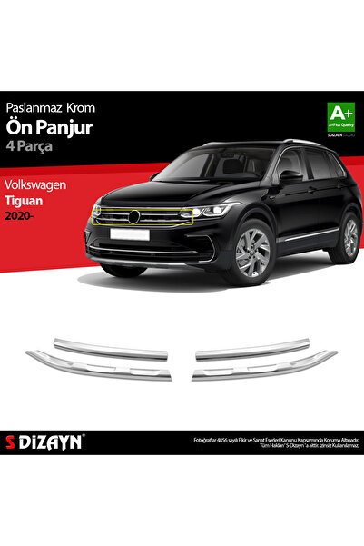 S Dizayn S-Dizayn VW Tiguan Krom Ön Panjur 4 Prç. 2020-2024 7649180