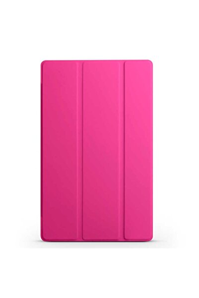 Fuchsia Lenovo M10 TB-X306F Smart Cover Standlı 1-1 Flip Tablet Kılıfı