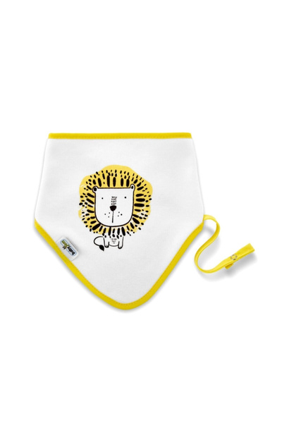 Babyjem Fular Önlük Emzik Tutacaklı Ekru Aslan