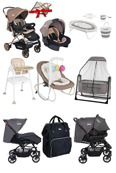 Tommybaby 12 Parça Çeyiz Seti Bebek Arabası Puset Beşik Anakucağı Mama Sandal...