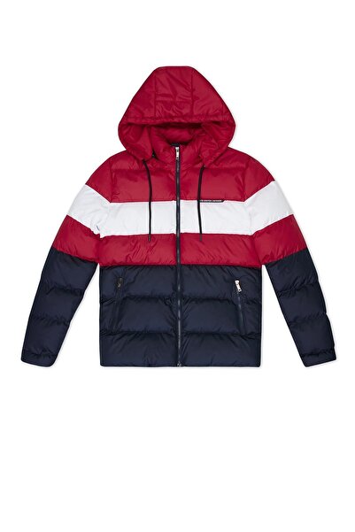 Lee Cooper معطف كونر الرجالي القابل للنفخ باللون الأحمر