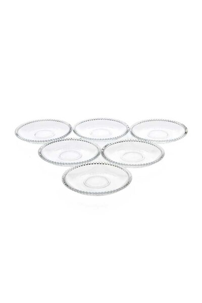 Perotti 16103 Mercan 6Lı Çay Bardağı + 14977 Grona Tabak Seti 210 Ml