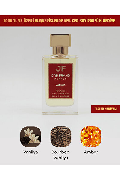 JF JAN FRANS Vanelia - Vanilya Parfüm Vanilya Kokulu 50 ml Kalıcı Edp Kadın V...