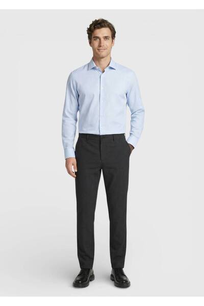 Ramsey Anthracite Plain Woven Casual Trousers