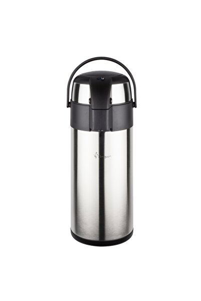 Penguen Paslanmaz Çelik Pompalı Termos 5 Litre - 1250A - 12 Saat Sıcak 24 Saa...