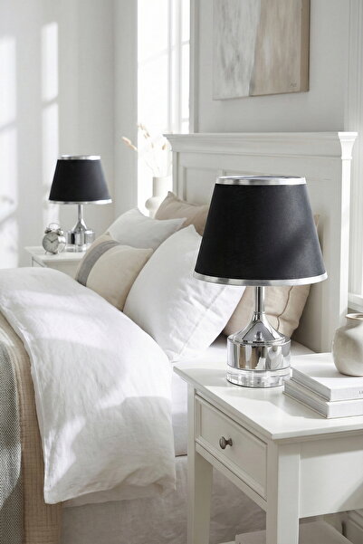 AbajurAksesuar Parma Silver Double Lampshade