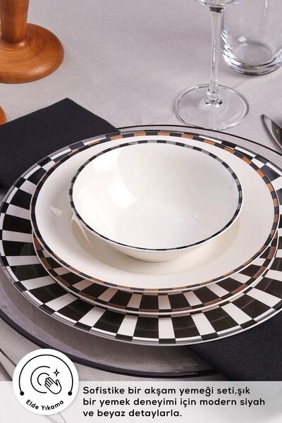 Karaca Elegance Bone Aries 24 Parça 6 Kişilik Yemek Takımı