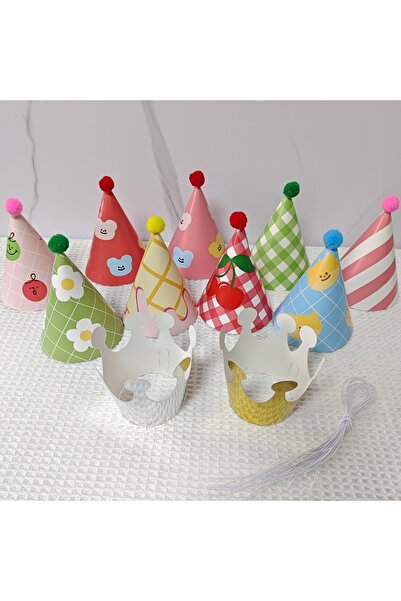 Choice A 11pcs 11 Pcs Children's Birthday Party Fluffy Ball Hat Baby Photo Pa...
