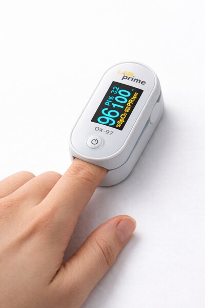 LabPrime Oksimetre - Parmak Ucundan Nabız ve Kan Oksijen Ölçümü