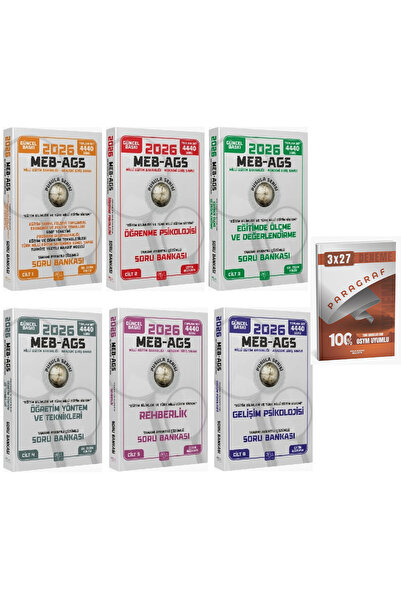 CBA Akademi CBA Yayınları 2026 MEB-AGS Eğitim Bilimleri Tüm Dersler Soru Bank...