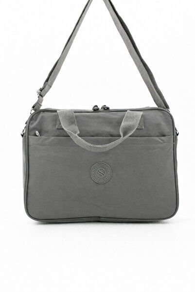 Sanmorris Темно-сіра унісекс сумка для ноутбука Klinkır - водостійка, з хрест...
