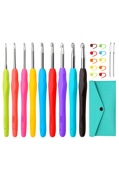 Choice 22pcs Multicolor Crochet Hooks Set, Crochet Kit for Beginners, 14 Size...